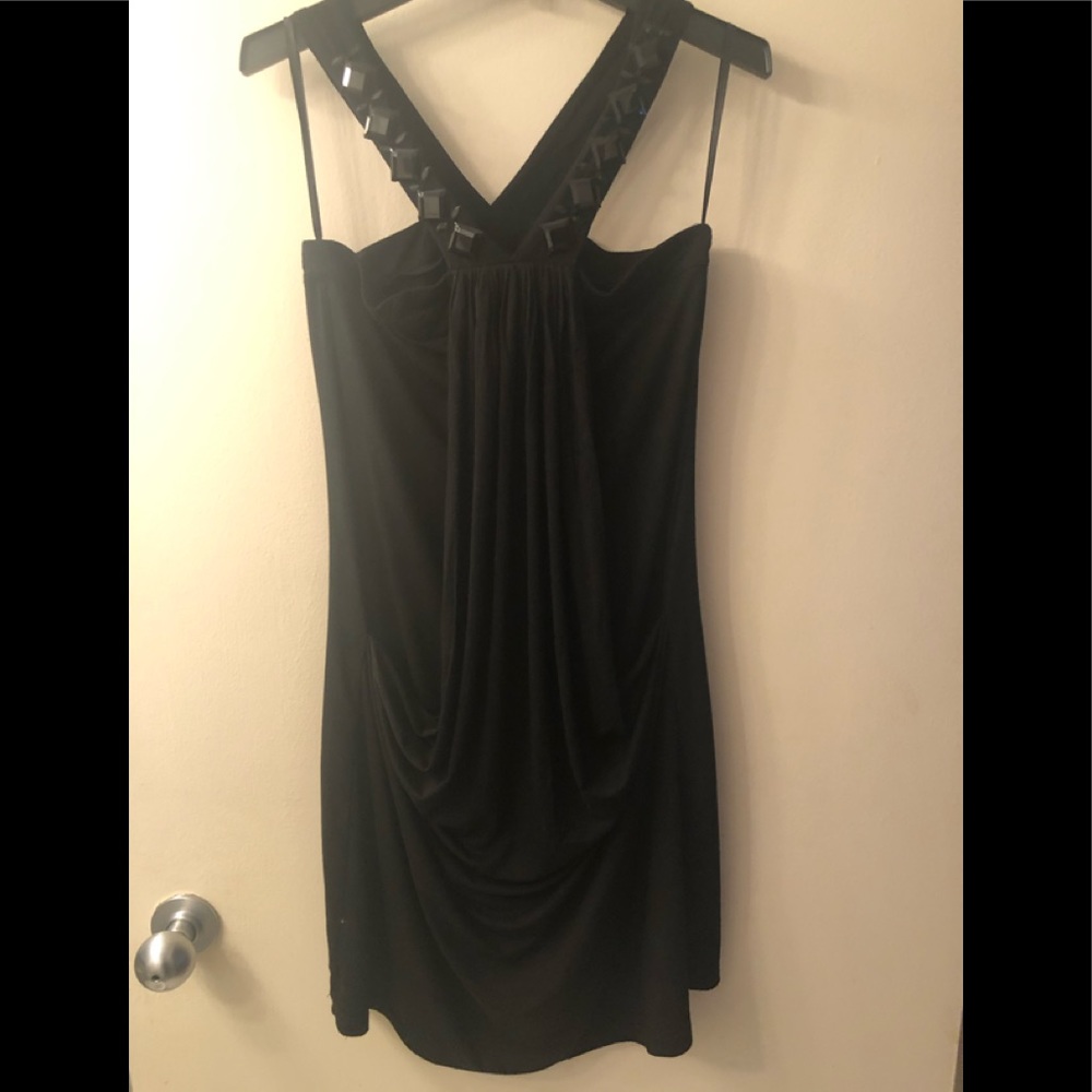 By deep Los Angeles black dress embellished, L!